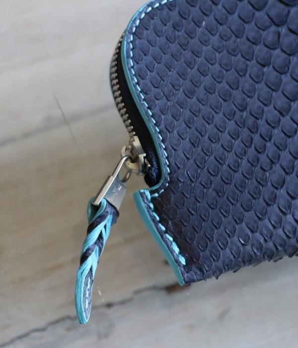 PYTHON SHELL WALLET LONG / Navy - DOPE&DRAKKAR OFFICIAL