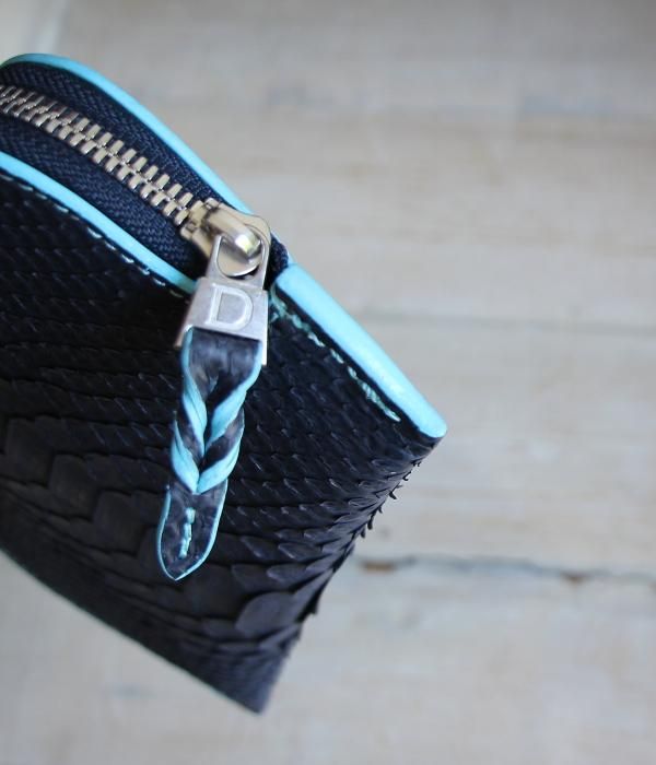 PYTHON SHELL WALLET LONG / Navy - DOPE&DRAKKAR OFFICIAL