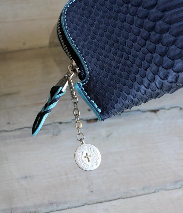 【&DRAKKAR】パイソンシェルウォレット　長財布 PYTHON SHELL WALLET LONG / Navy - DOPE&DRAKKAR OFFICIAL