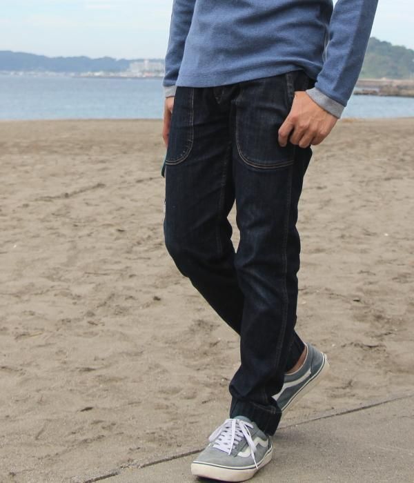 STRETCH DENIM EASY PANTS / ONE WASH - DOPE&DRAKKAR OFFICIAL