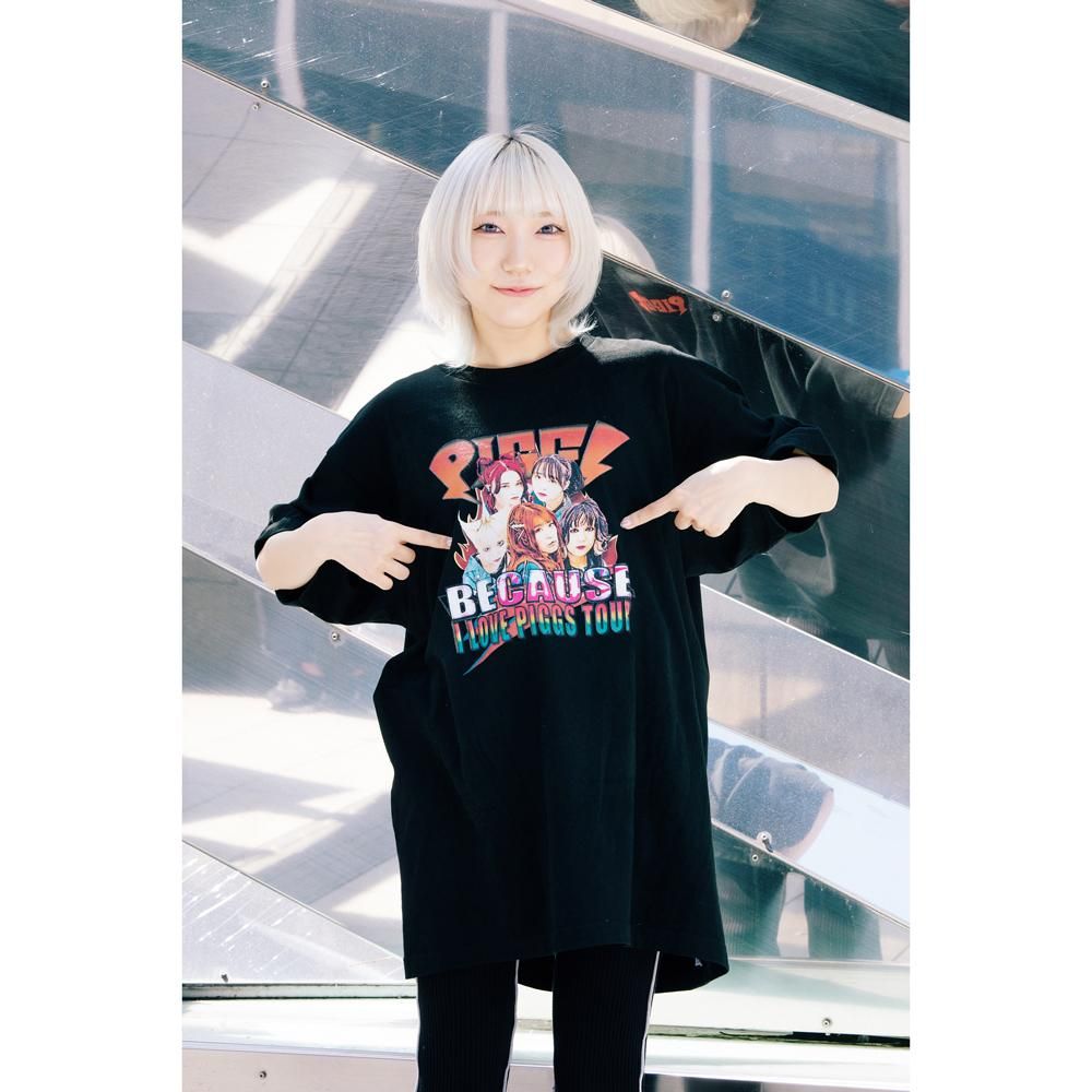 piggs Tシャツ　XL BECAUSE I LOVE PIGGS T 受付終了]BECAUSE I LOVE PIGGS T-SHIRT - Believe Music STORE