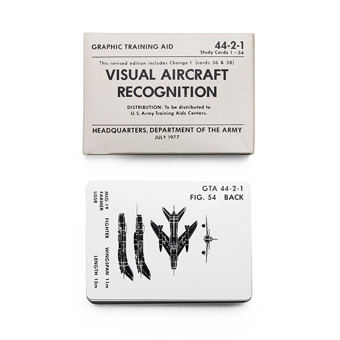 U.S.ARMY / Visual Aircraft Recognition Cards 航空機識別認識用カード
