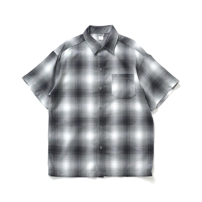 CalTop キャルトップ / 2000 オンブレチェック S/Sシャツ - Grey/White 半袖