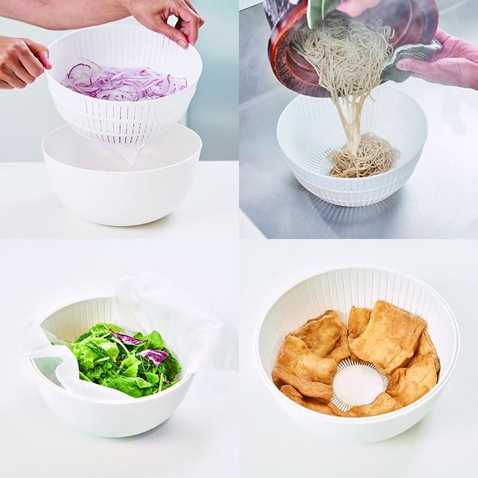 133931581 like-it / Colander & Bowl 米とぎにも使えるザルとボウル - ホワイト<img class='new_mark_img2' src='https://img.shop-pro.jp/img/new/icons47.gif' style='border:none;display:inline;margin:0px;padding:0px;width:auto;' /> 02