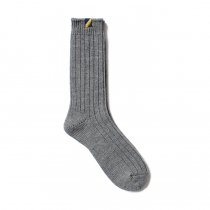 Trad Marks / Old Rib Socks Angora アンゴラ混リブソックス - Dark Grey