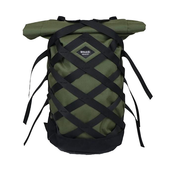 BRAASI INDUSTRY（ブラアシィインダストリー） / WICKER - 28L Khaki 耐水ロールトップバックパック カーキ