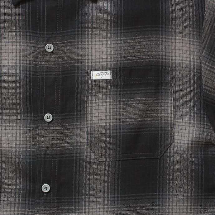 141703084 CalTop / 2000 オンブレチェック S/Sシャツ - Black/Charcoal 02