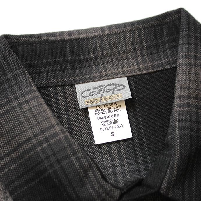 141703084 CalTop / 2000 オンブレチェック S/Sシャツ - Black/Charcoal 02