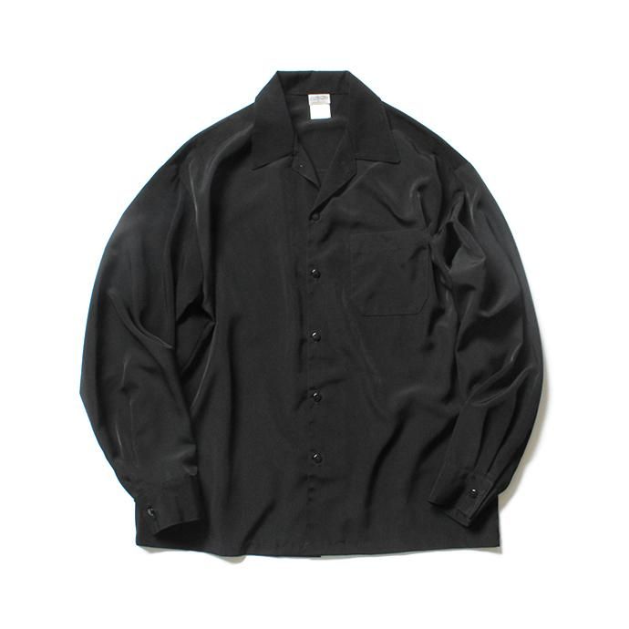 146058211 CalTop / 3003 Open Collar L/S Shirts - Black オープンカラー長袖シャツ ブラック<img class='new_mark_img2' src='https://img.shop-pro.jp/img/new/icons47.gif' style='border:none;display:inline;margin:0px;padding:0px;width:auto;' /> 01