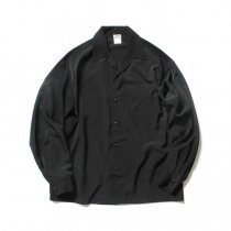 CalTop / 3003 Open Collar L/S Shirts - Black オープンカラー長袖シャツ ブラック