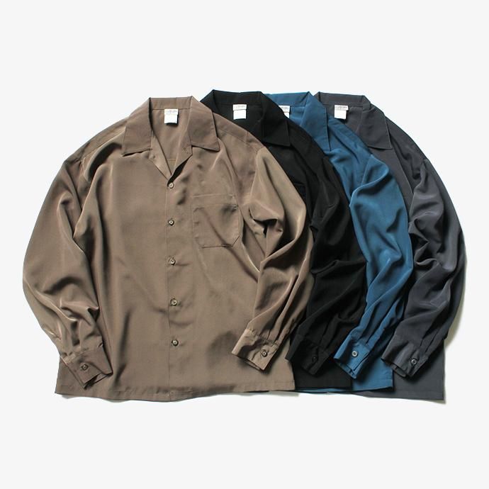 146058304 CalTop / 3003 Open Collar L/S Shirts - Charcoal オープンカラー長袖シャツ チャコール<img class='new_mark_img2' src='https://img.shop-pro.jp/img/new/icons47.gif' style='border:none;display:inline;margin:0px;padding:0px;width:auto;' /> 02