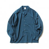CalTop / 3003 Open Collar L/S Shirts - Sage Blue オープンカラー長袖シャツ セージブルー