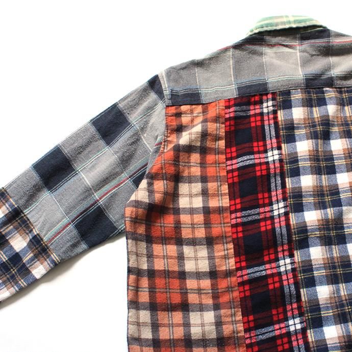 146903293 Hexico / Deformer Switching Color Ex. Printed Plaid Flannel Shirts リメイクプリントネルシャツ L - 02 02