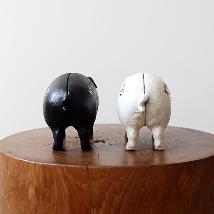 148451872 Hams Standing Pig Bank - White ハムズスタンディングピッグバンク 02
