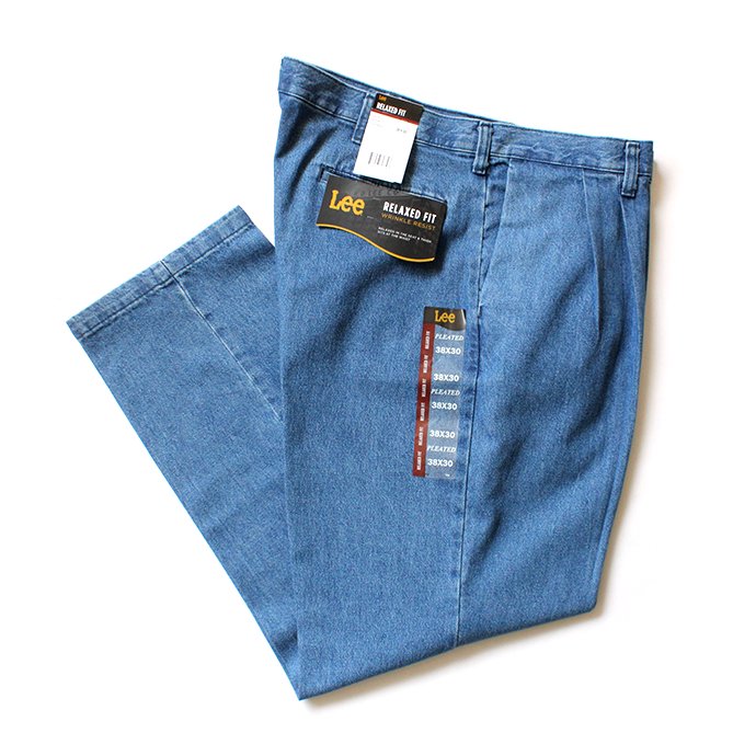 Lee / Relaxed-Fit Pleated Denim Pants リ 