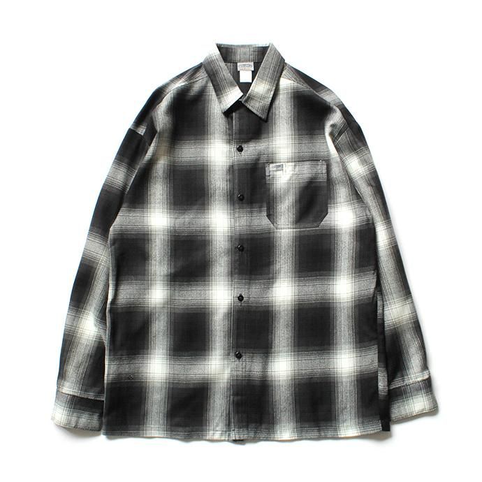 150393158 CalTop / 2000 オンブレチェック L/Sシャツ - Black/Ivory<img class='new_mark_img2' src='https://img.shop-pro.jp/img/new/icons47.gif' style='border:none;display:inline;margin:0px;padding:0px;width:auto;' /> 01