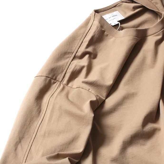 152533822 STILL BY HAND / CS04203 クルーネック長袖ポケットT - Beige 02