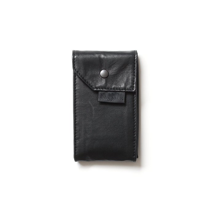 bagjack / Credit Card Carrier - Black Leather バッグジャック ...