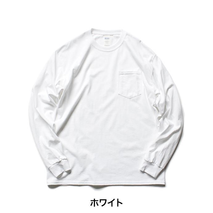 gildan2410 GILDAN / 2410 6.0oz Ultra Cotton Long Sleeve Pocket T-Shirt ウルトラコットン長袖ポケットTシャツ - 全6色 02