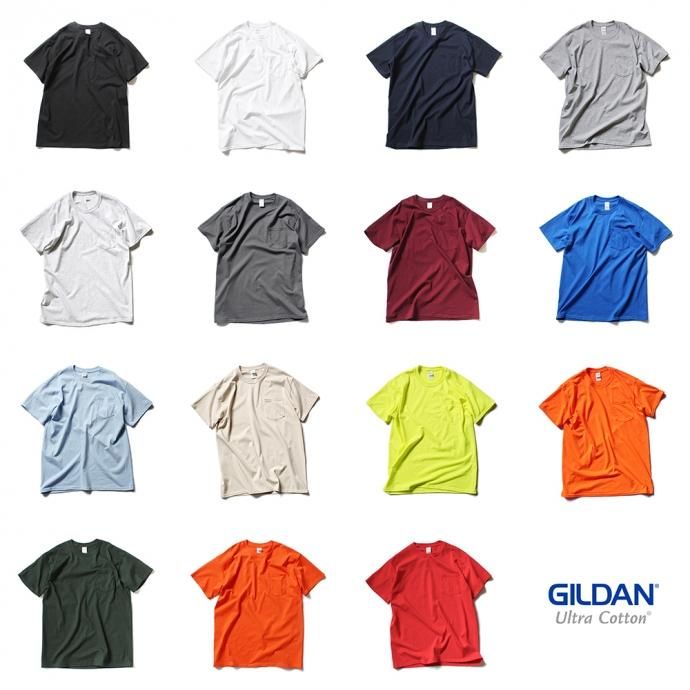 Gildan 2300 6 0oz Ultra Cotton Short Sleeve Pocket T Shirt ウルトラコットン半袖ポケット Tシャツ 全15色