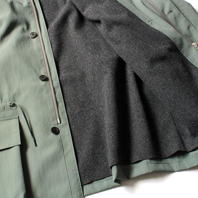 154353555 STILL BY HAND / CO03203 ナイロンフーデッドコート - Khaki<img class='new_mark_img2' src='https://img.shop-pro.jp/img/new/icons20.gif' style='border:none;display:inline;margin:0px;padding:0px;width:auto;' /> 02