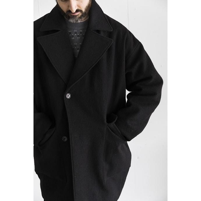 154398046 STILL BY HAND / CO05203 ウール ラペルドコート - Black 02