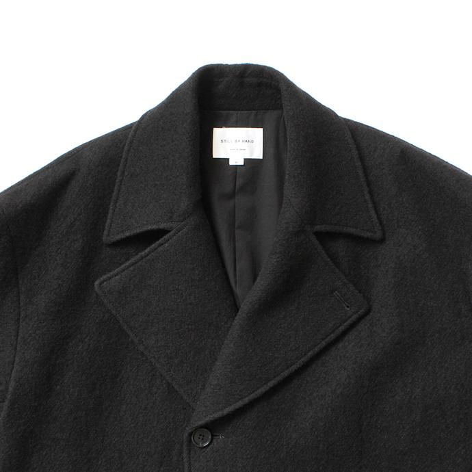 154398046 STILL BY HAND / CO05203 ウール ラペルドコート - Black 02