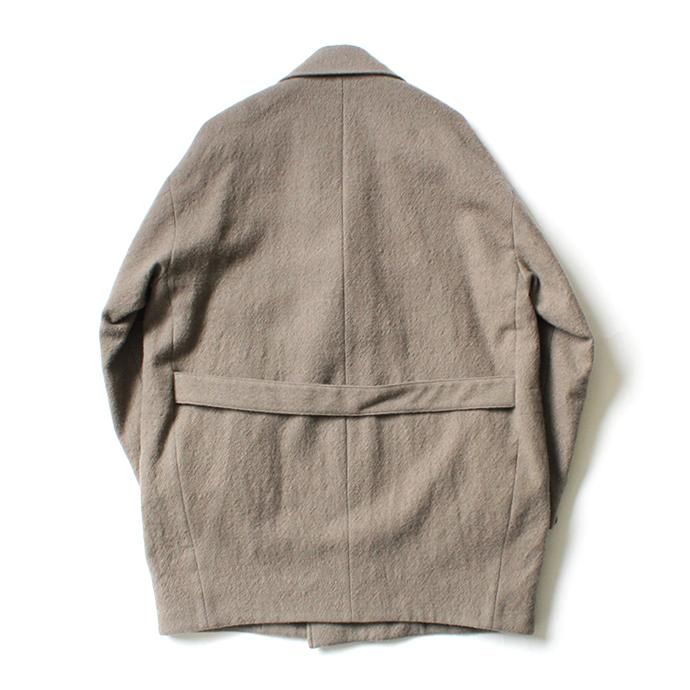 154398088 STILL BY HAND / CO05203 ウール ラペルドコート - Greige 02
