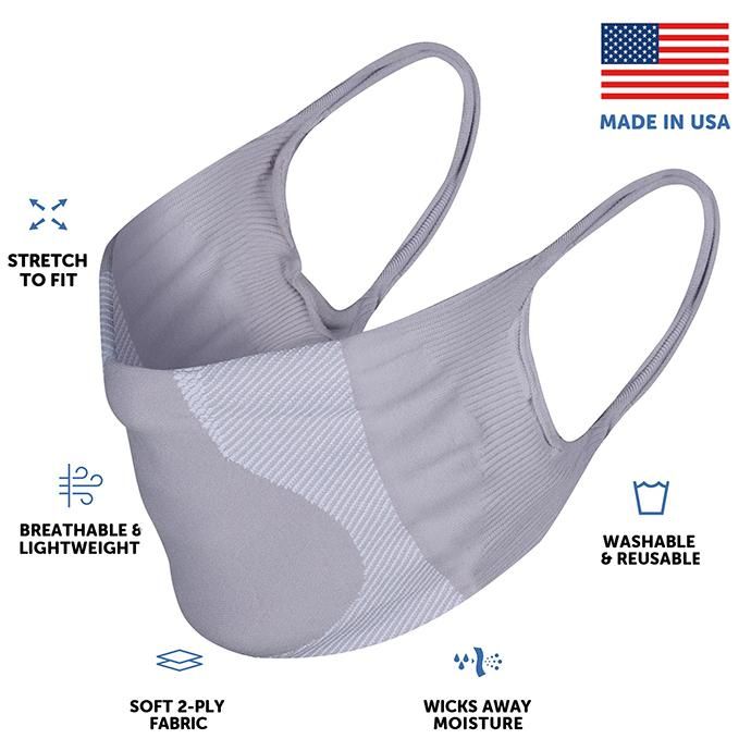 154490357 Hanes / Signature Stretch-To-Fit Mask - Aluminum ヘインズ マスク 日本未発売 アメリカ製 グレー 02