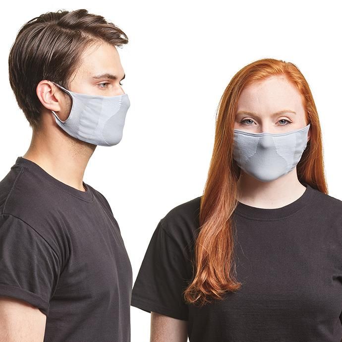 154490357 Hanes / Signature Stretch-To-Fit Mask - Aluminum ヘインズ マスク 日本未発売 アメリカ製 グレー 02