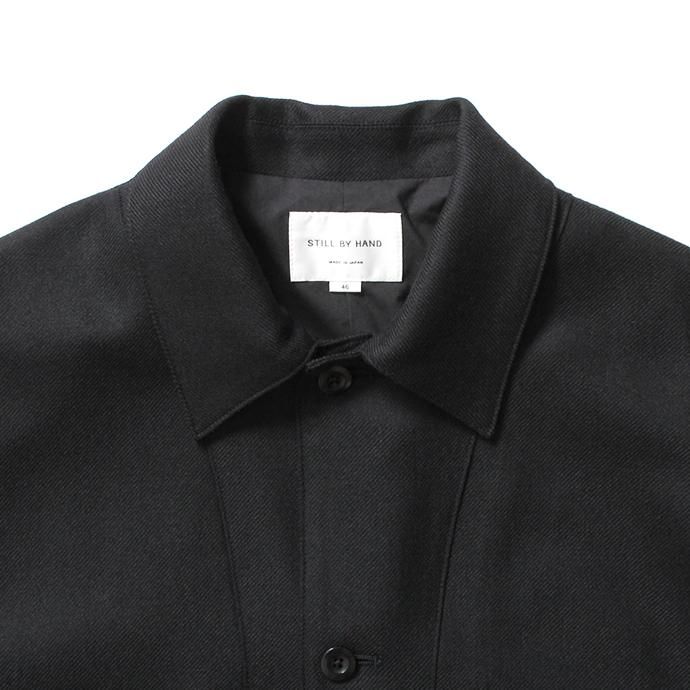 154686913 STILL BY HAND / BL02204 ウール カバーオールジャケット - Black 02