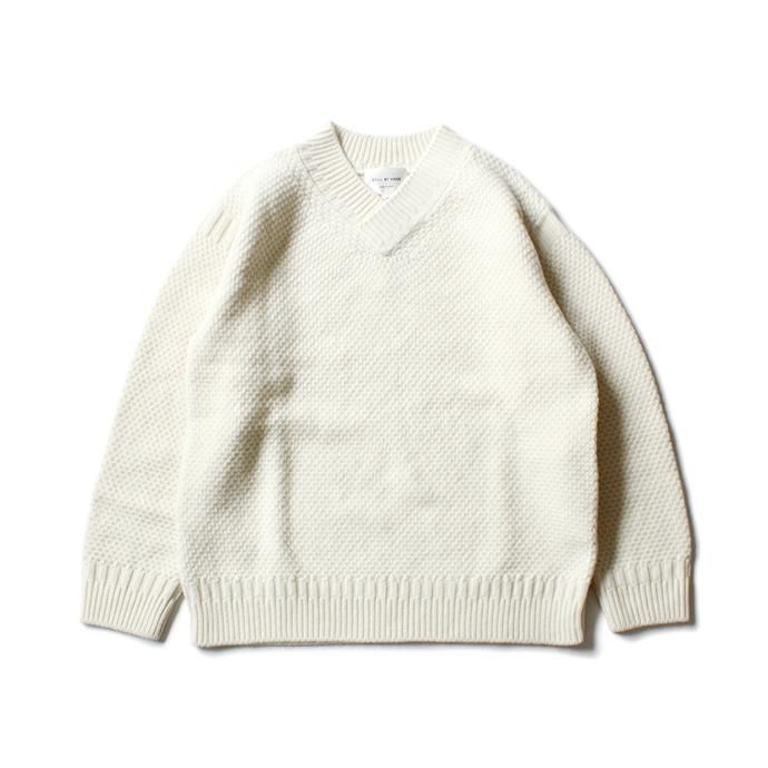 155238500 STILL BY HAND / KN05204 アルパカ混Vネックセーター - Off White 01