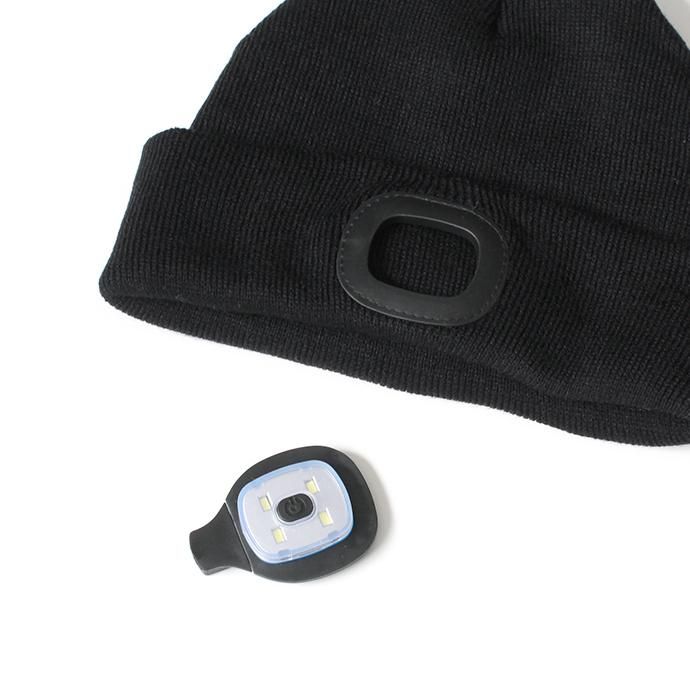 155310595 PORTWEST / Rechargeable Twin LED Beanie ポートウエスト ツインLED ヘッドライトビーニー - Black 02
