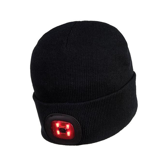 155310595 PORTWEST / Rechargeable Twin LED Beanie ポートウエスト ツインLED ヘッドライトビーニー - Black 02
