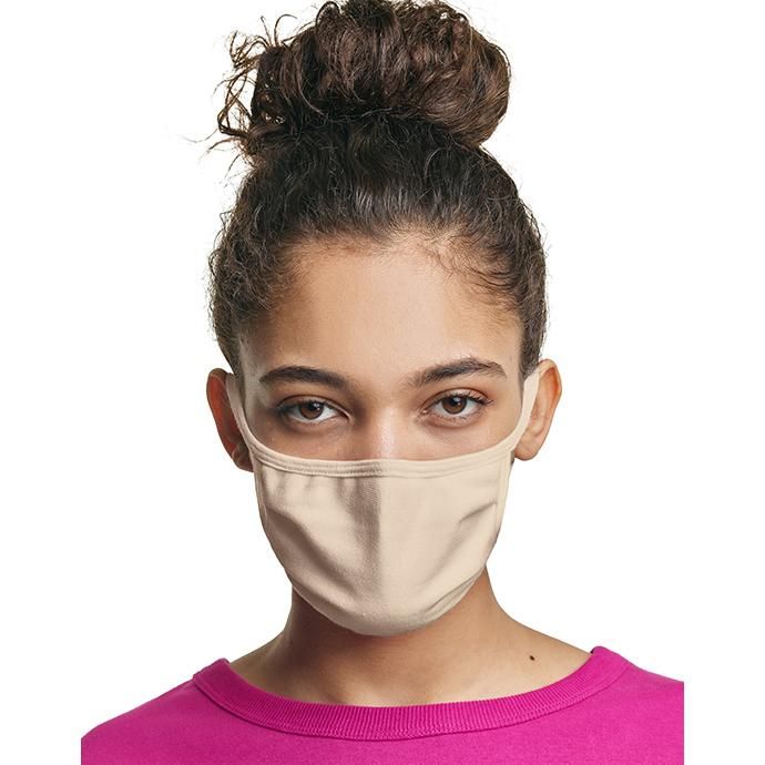 155360110 Hanes / Wicking Cotton Mask - Body Beige ヘインズ マスク 日本未発売 ベージュ 02