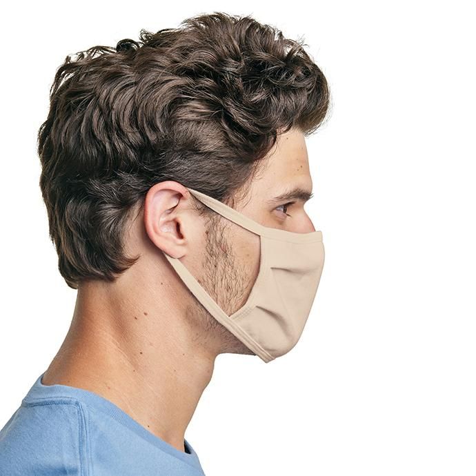 155360110 Hanes / Wicking Cotton Mask - Body Beige ヘインズ マスク 日本未発売 ベージュ 02