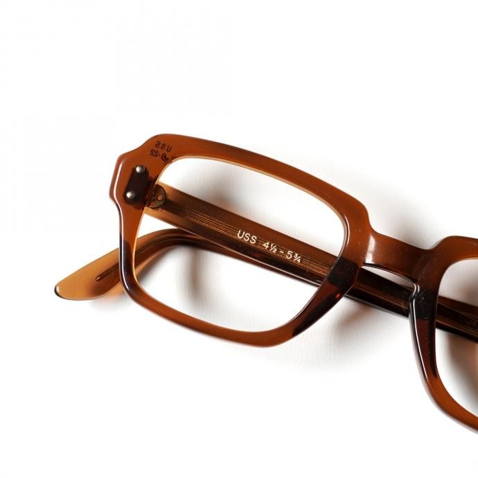 156235042 USS デッドストック ミリタリーアイウェアフレーム ブラウン Military Eyewear Frame - Brown 02