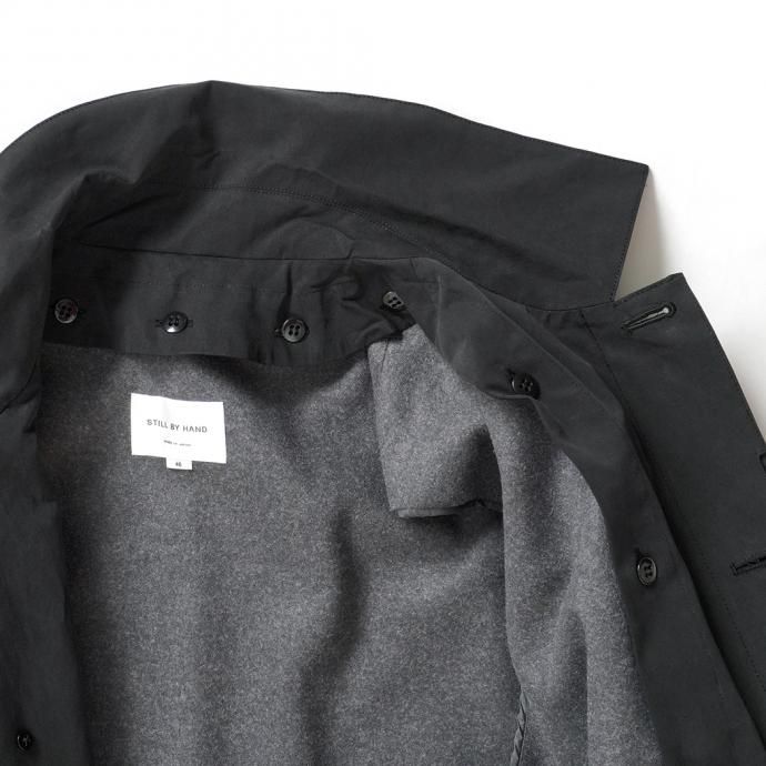 156297340 STILL BY HAND / CO03204 ステンカラーコート - Black 02