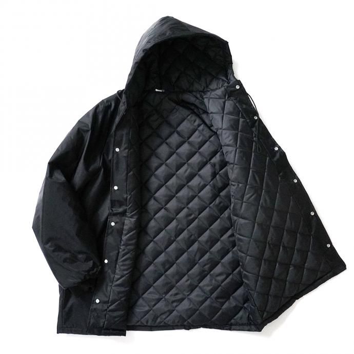 Asw Jackets Coaches Hooded Windbreaker Black ナイロンサテン フーデッドコーチジャケット ブラック