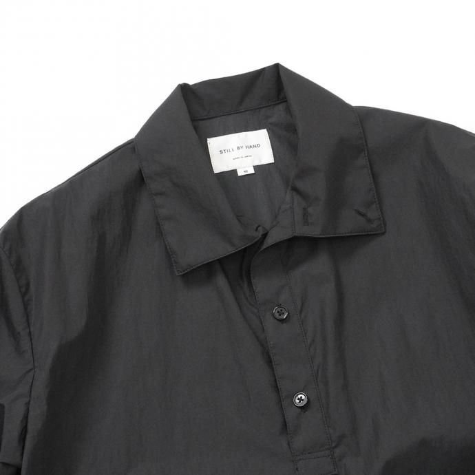 157116281 STILL BY HAND / BL04211 マイクロリップストップナイロン アノラック - Black 02