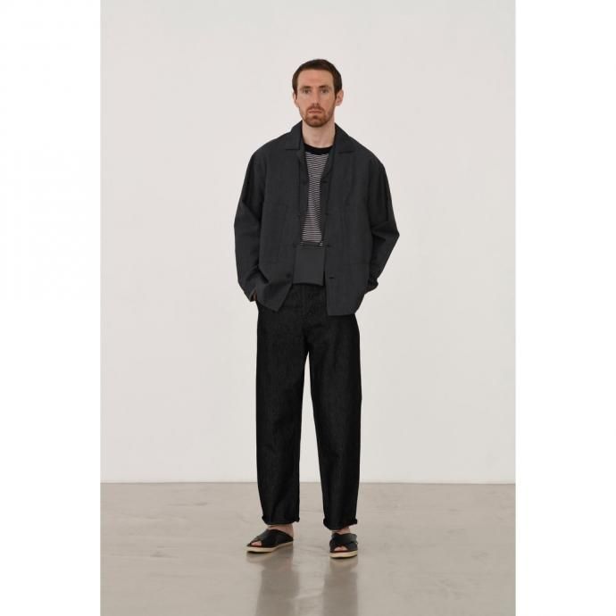 157501931 STILL BY HAND / BL01211 ウールリネン カバーオールジャケット - Black<img class='new_mark_img2' src='https://img.shop-pro.jp/img/new/icons47.gif' style='border:none;display:inline;margin:0px;padding:0px;width:auto;' /> 02