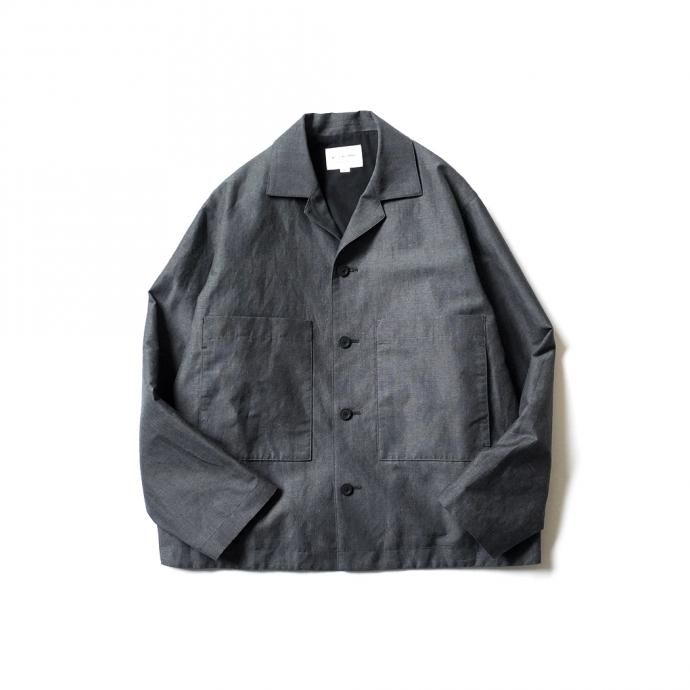 157502191 STILL BY HAND / BL01211 ウールリネン カバーオールジャケット - Charcoal 01