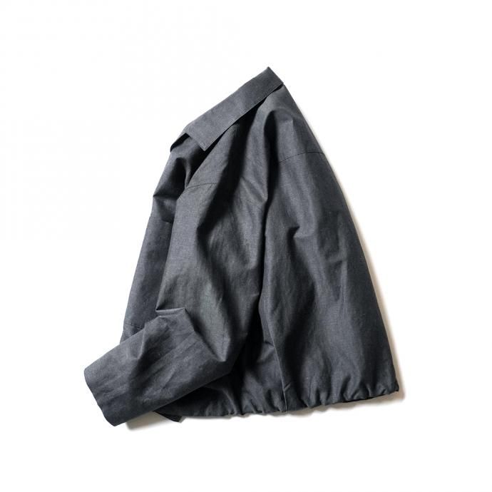 157502191 STILL BY HAND / BL01211 ウールリネン カバーオールジャケット - Charcoal 02