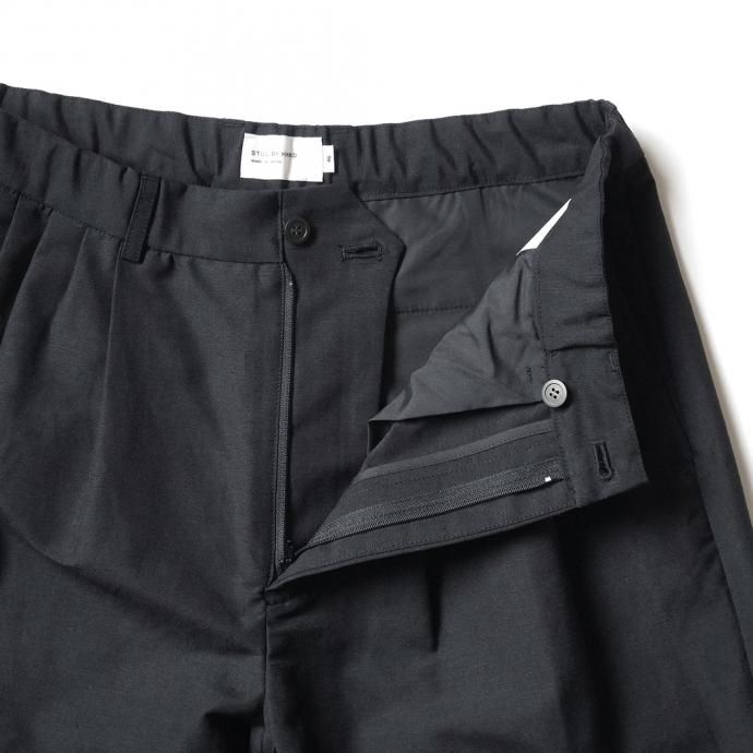 157502525 STILL BY HAND / PT02211 ウールリネン 4タックスラックス - Black 02