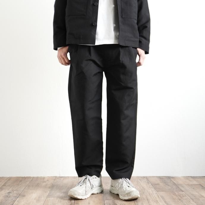 157502525 STILL BY HAND / PT02211 ウールリネン 4タックスラックス - Black 02