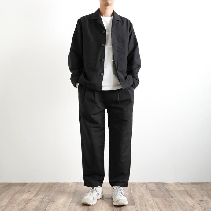 157502525 STILL BY HAND / PT02211 ウールリネン 4タックスラックス - Black 02