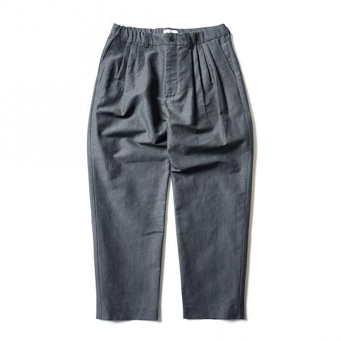 157502618 STILL BY HAND / PT02211 ウールリネン 4タックスラックス - Charcoal 01