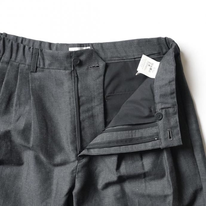 157502618 STILL BY HAND / PT02211 ウールリネン 4タックスラックス - Charcoal 02