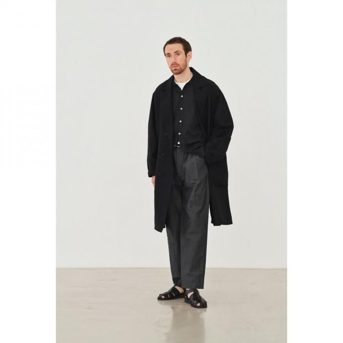 157502618 STILL BY HAND / PT02211 ウールリネン 4タックスラックス - Charcoal 02