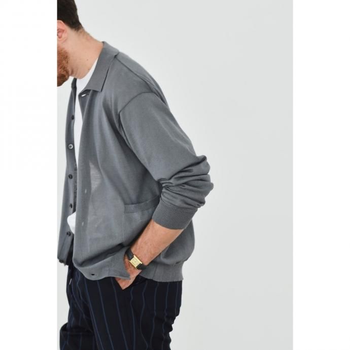 157624755 STILL BY HAND / PT07211 オリジナルストライプ素材 イージーパンツ - Navy Stripe 02